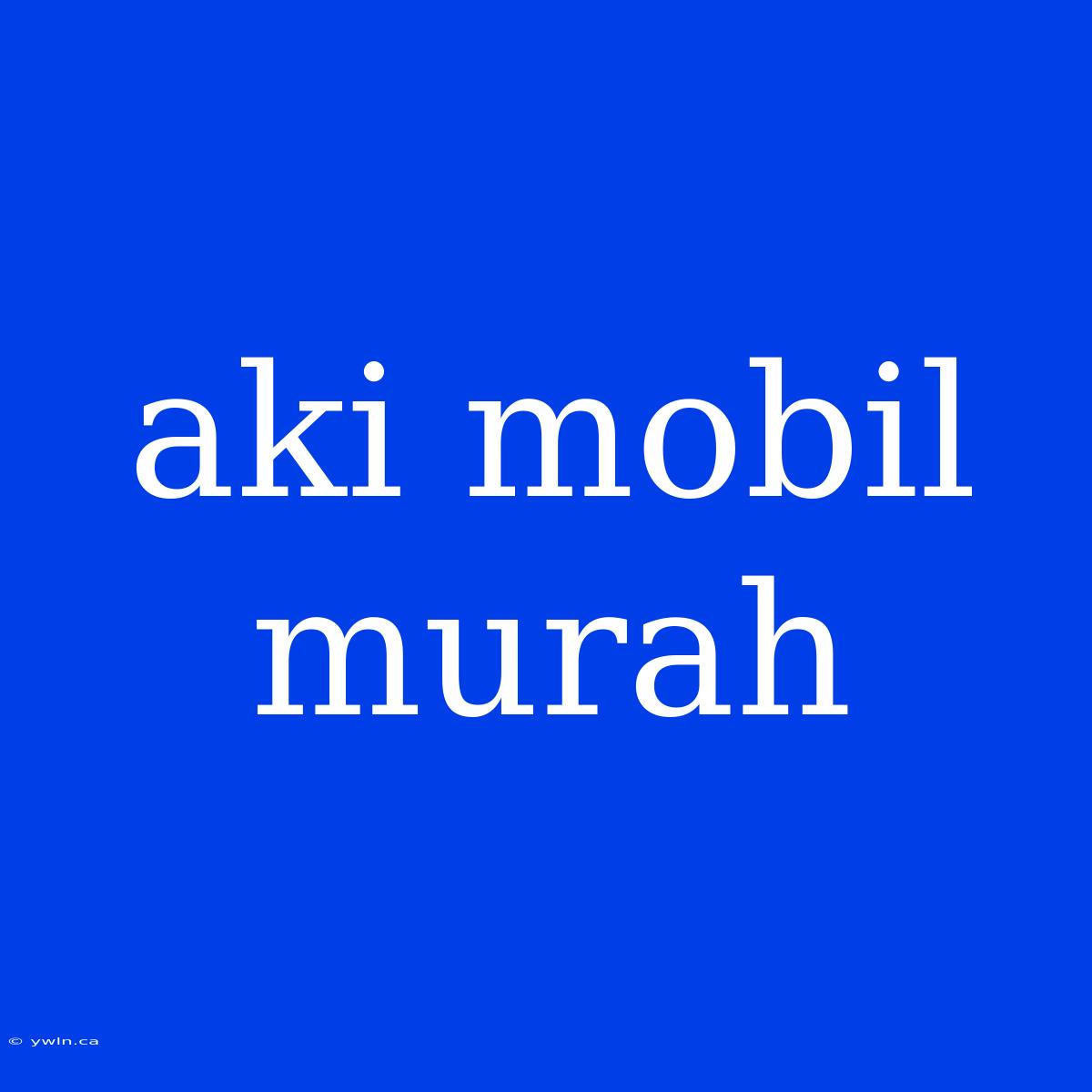 Aki Mobil Murah