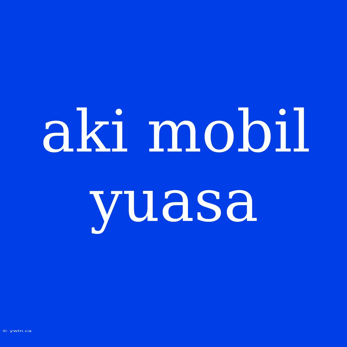 Aki Mobil Yuasa