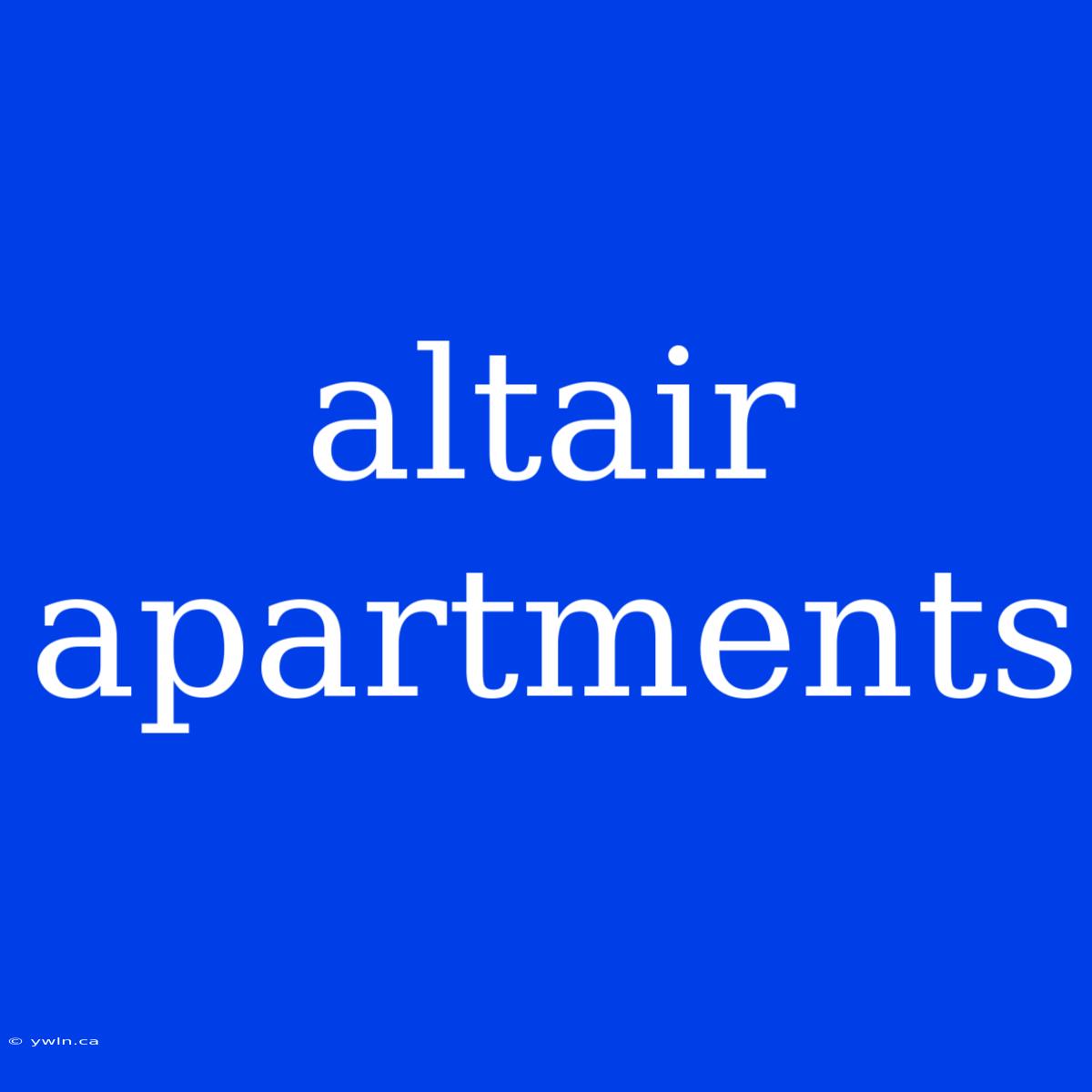 Altair Apartments