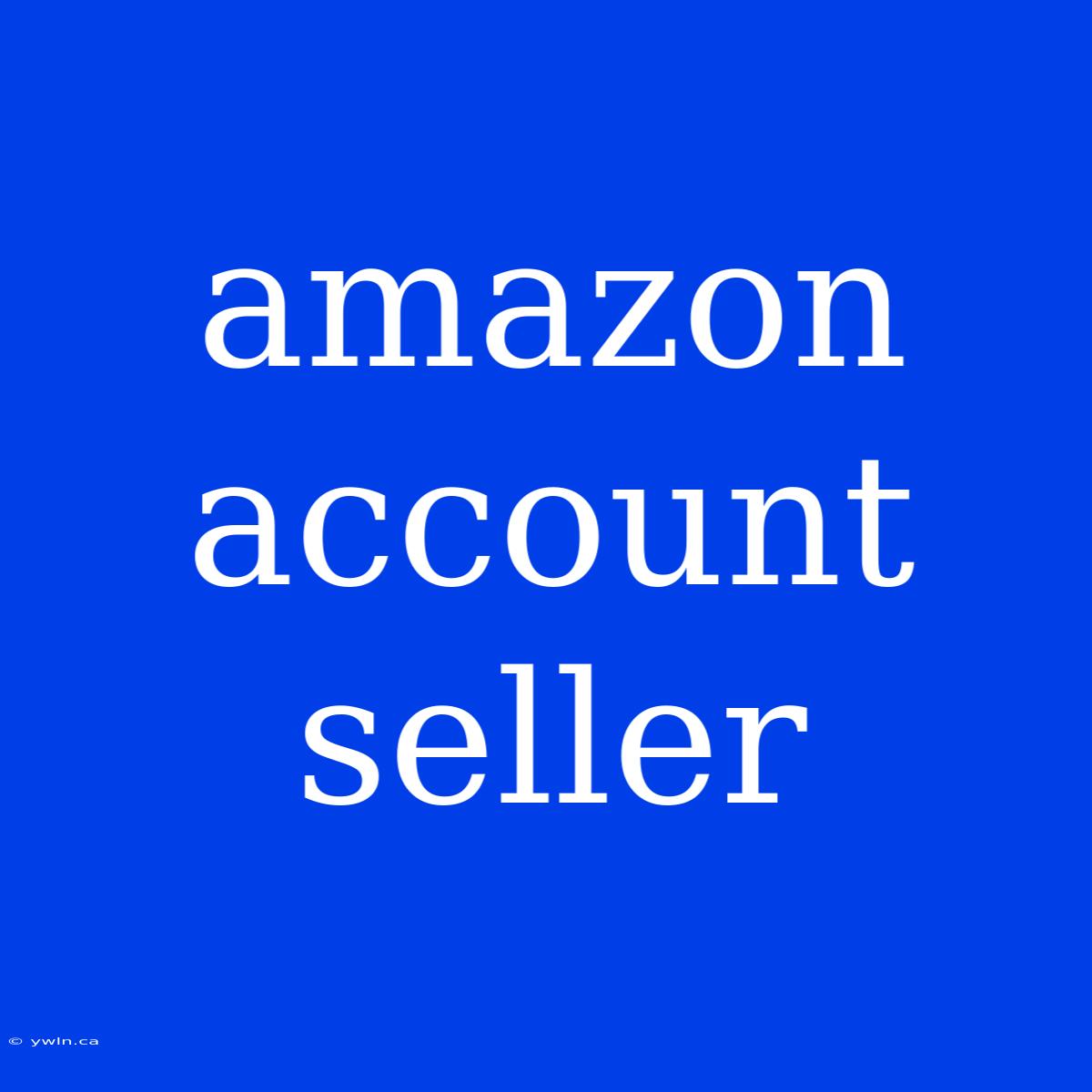 Amazon Account Seller