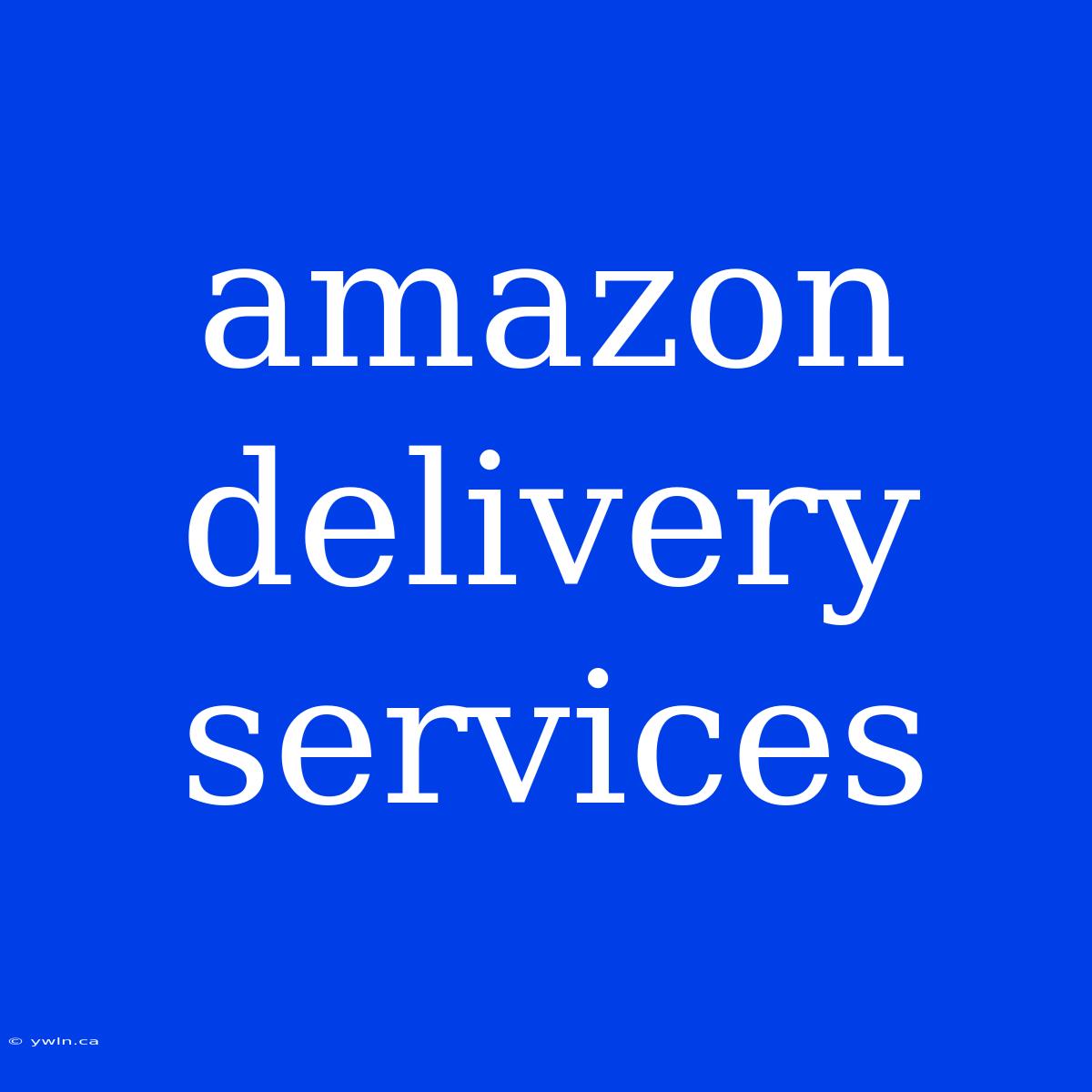 Amazon Delivery Services