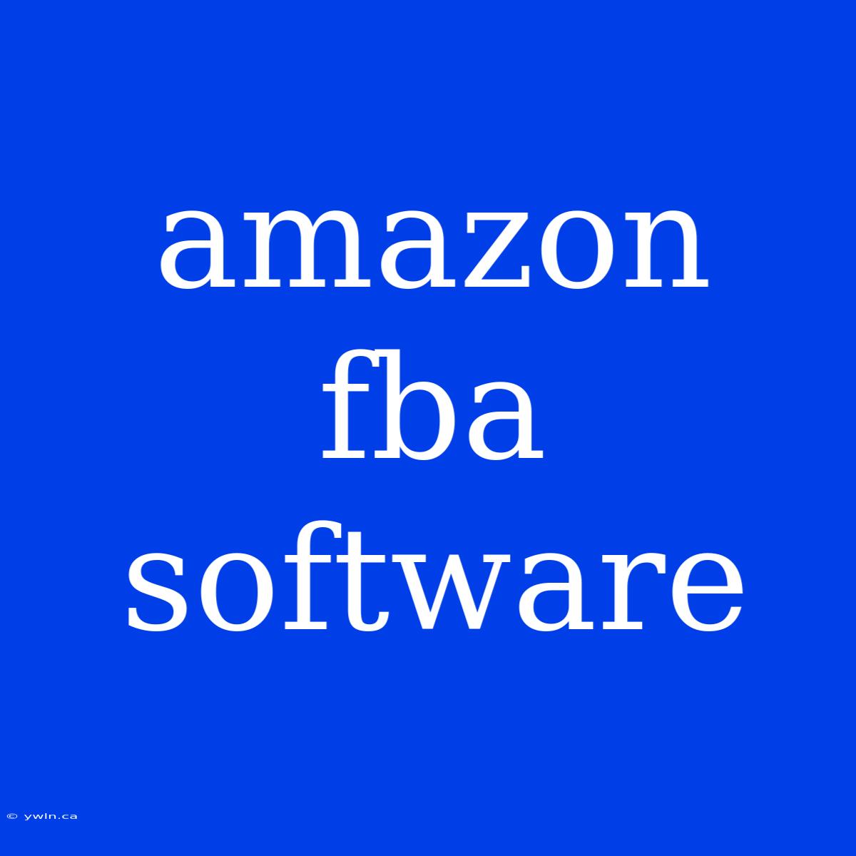 Amazon Fba Software