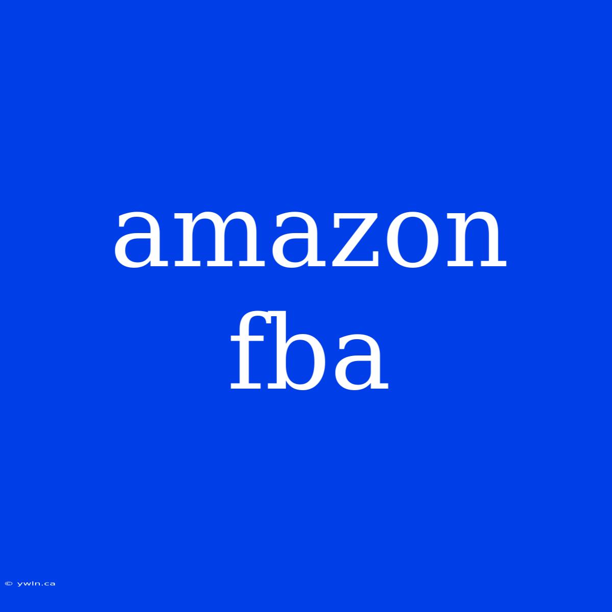 Amazon Fba