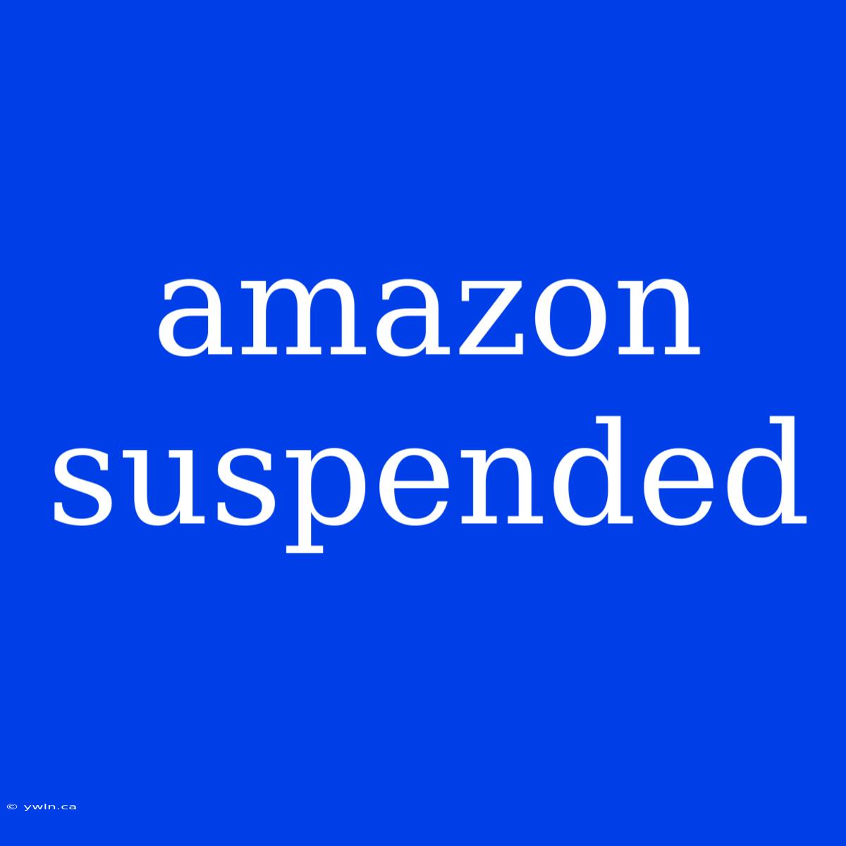 Amazon Suspended