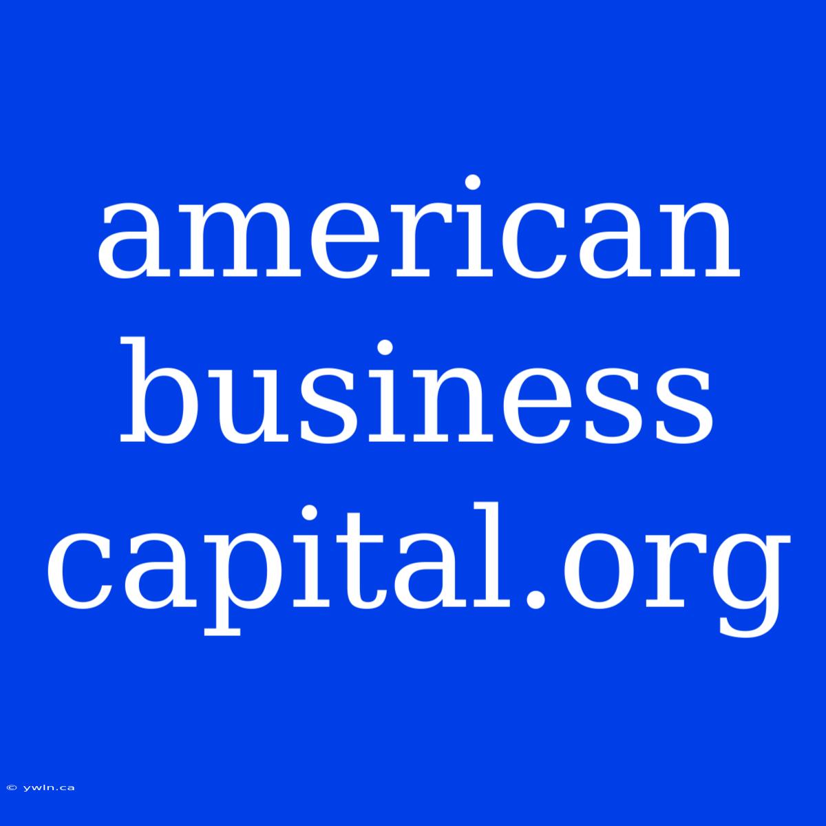 American Business Capital.org