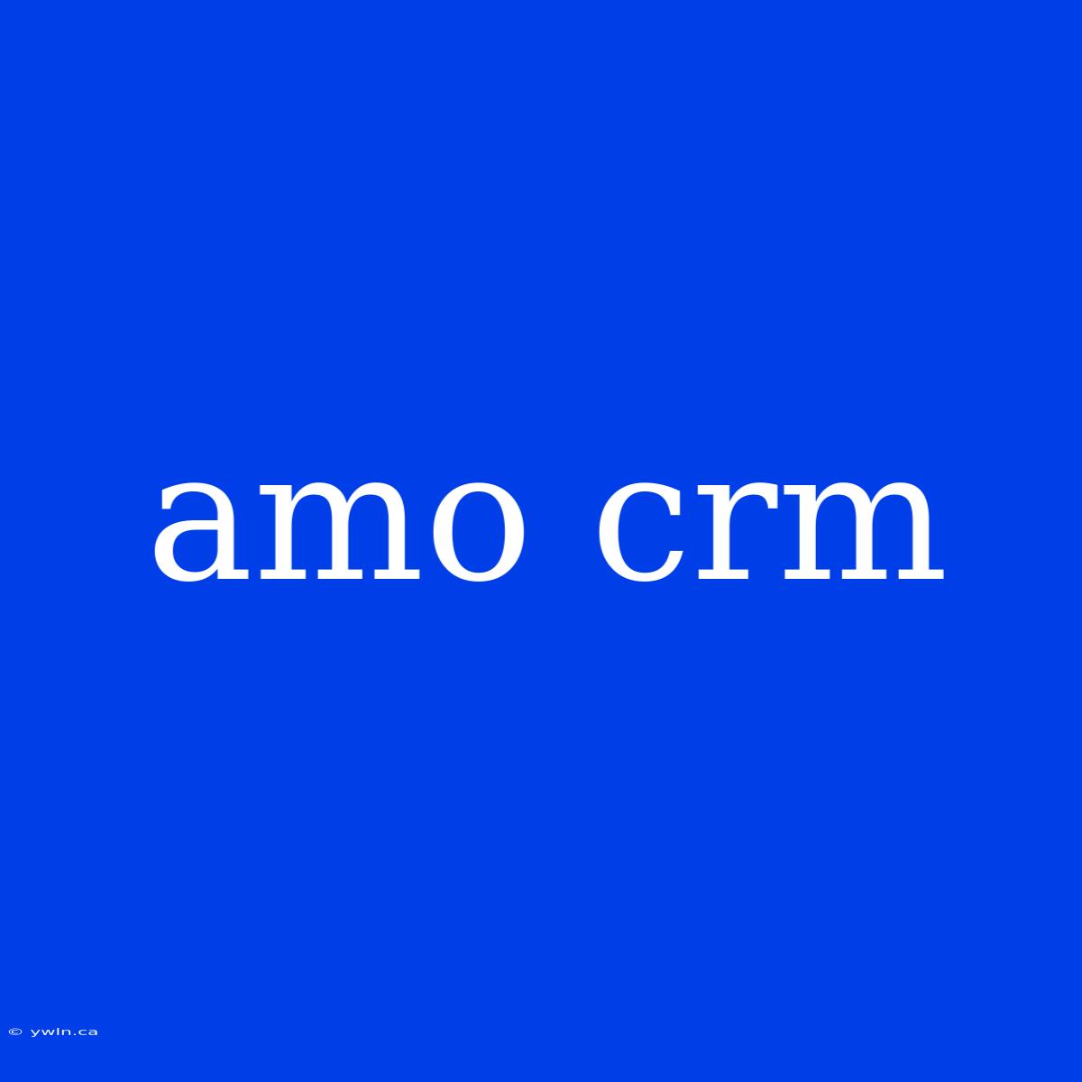 Amo Crm