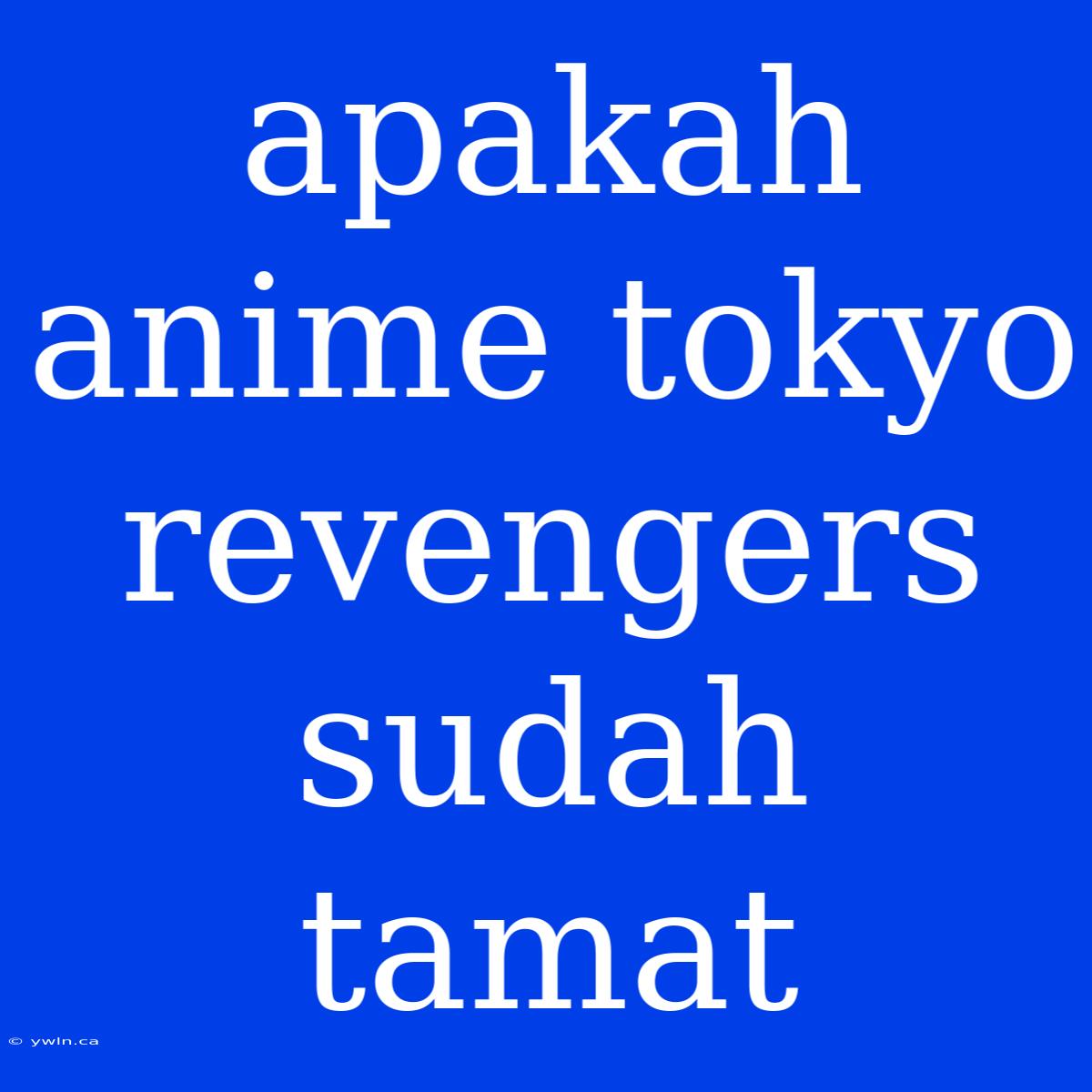 Apakah Anime Tokyo Revengers Sudah Tamat