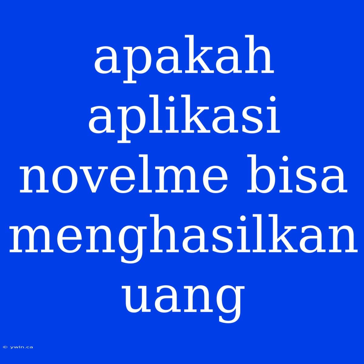 Apakah Aplikasi Novelme Bisa Menghasilkan Uang