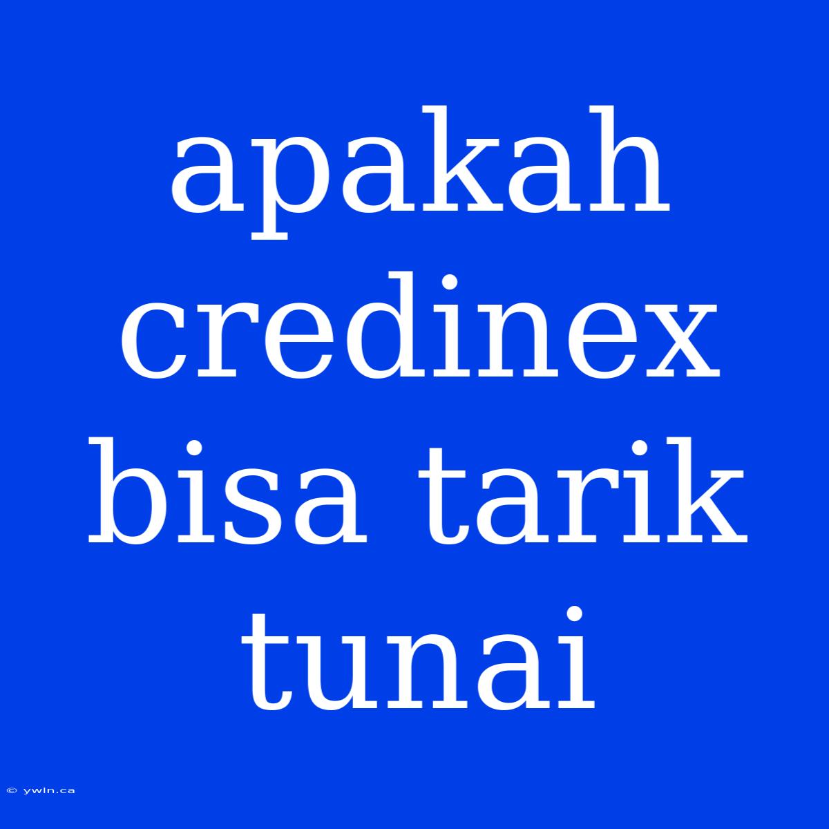 Apakah Credinex Bisa Tarik Tunai