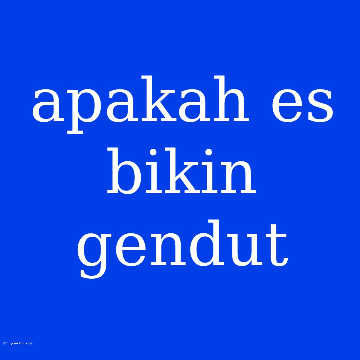 Apakah Es Bikin Gendut