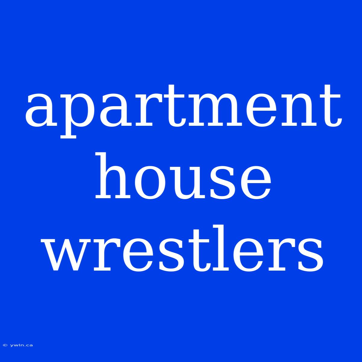 Apartment House Wrestlers