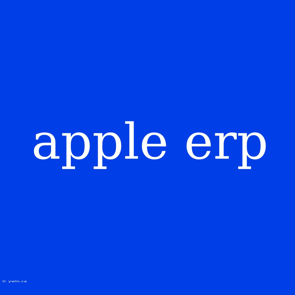 Apple Erp