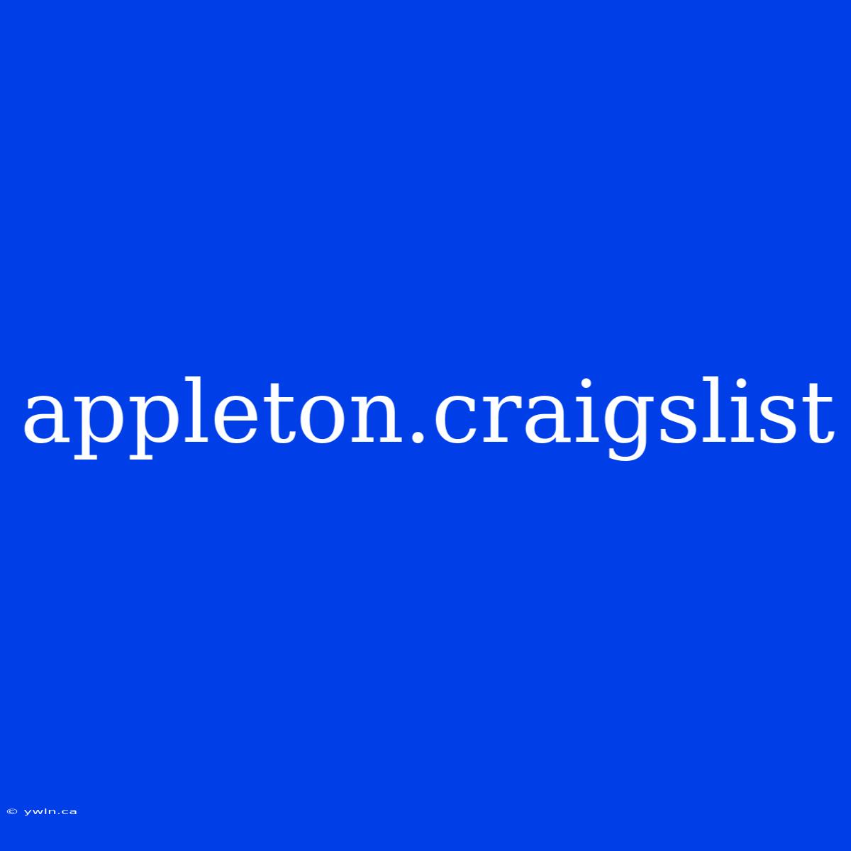 Appleton.craigslist