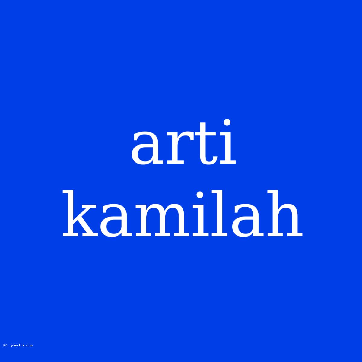 Arti Kamilah