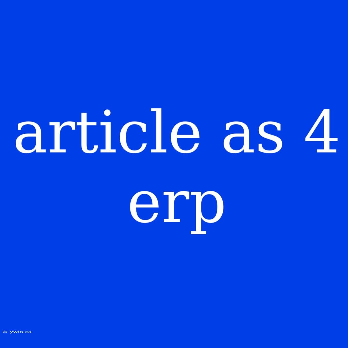 Article As 4 Erp