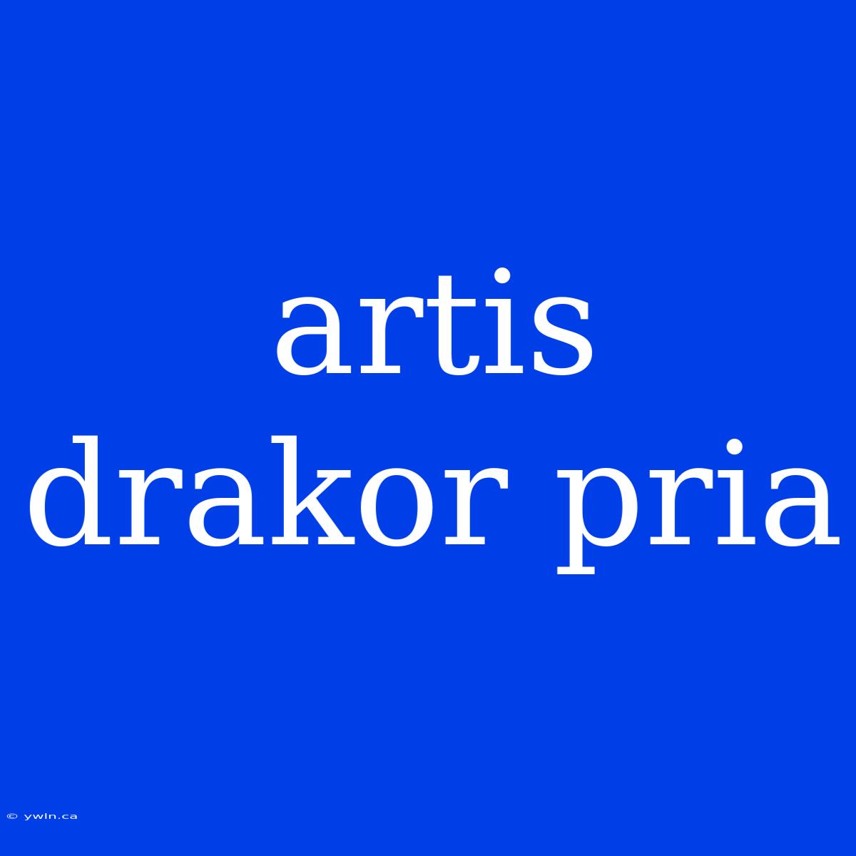 Artis Drakor Pria