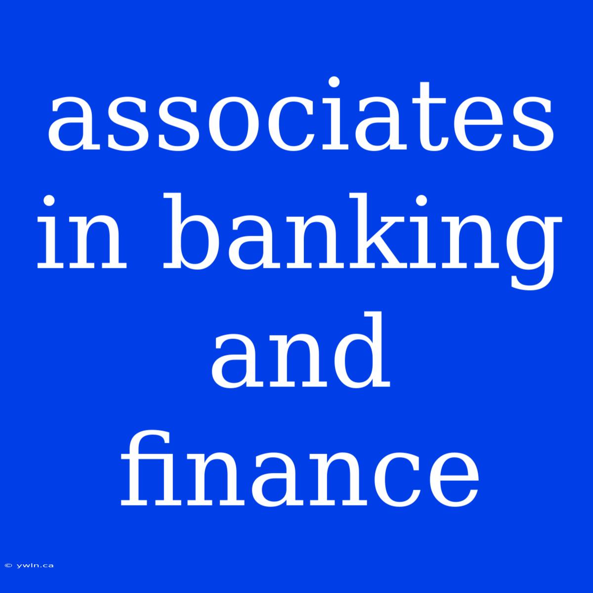 Associates In Banking And Finance