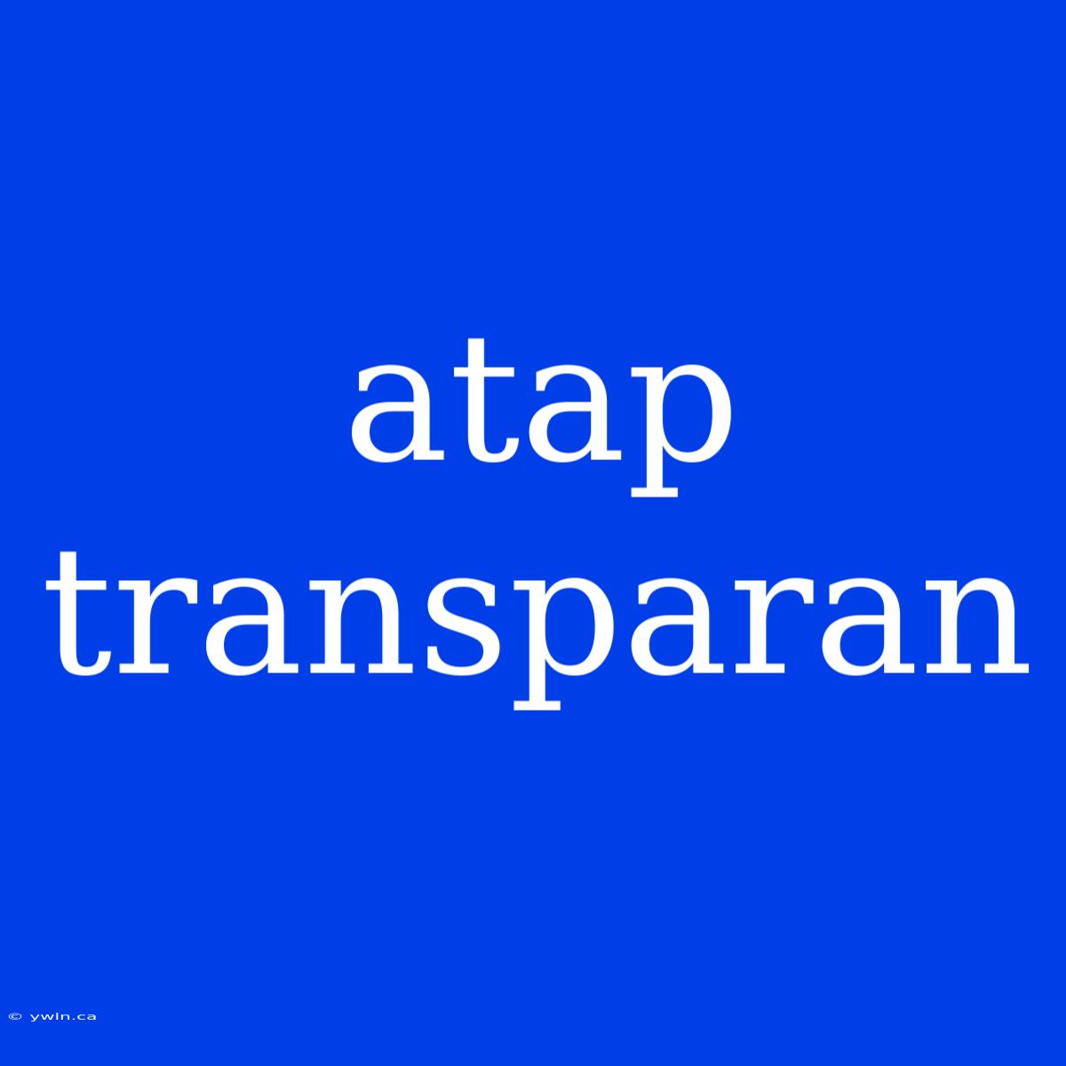 Atap Transparan