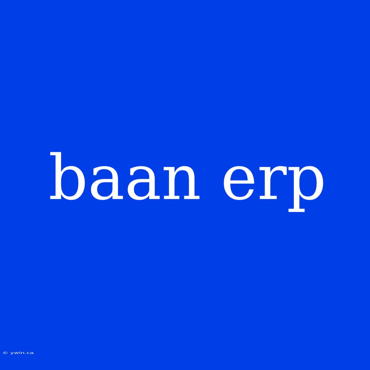 Baan Erp