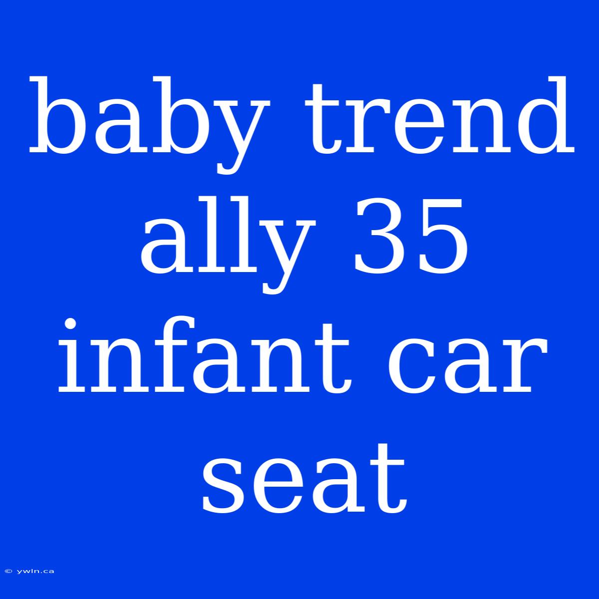 Baby Trend Ally 35 Infant Car Seat