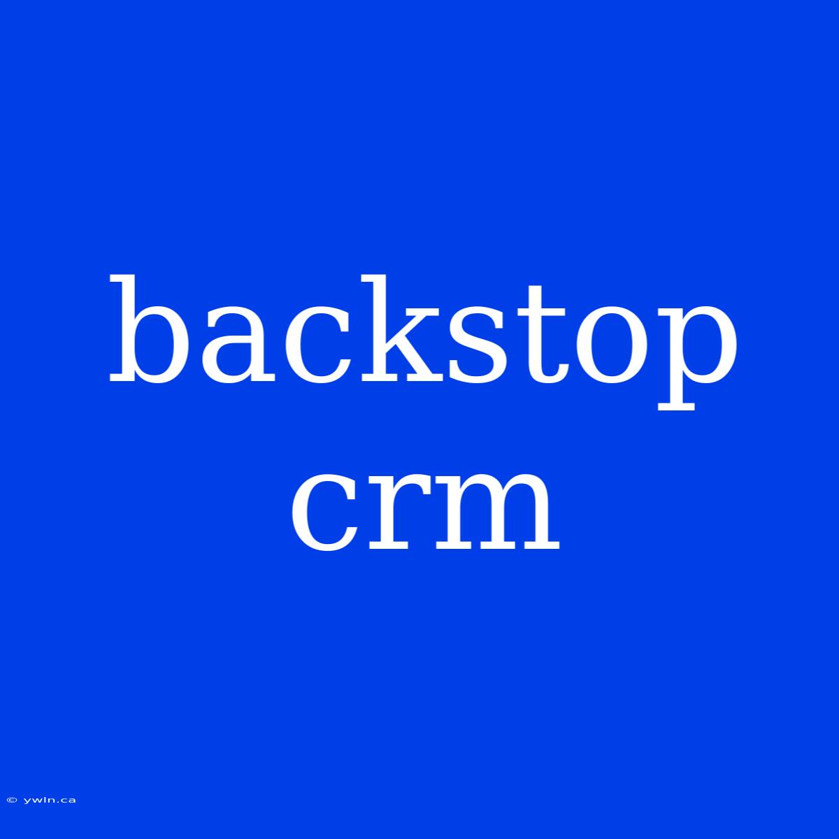 Backstop Crm