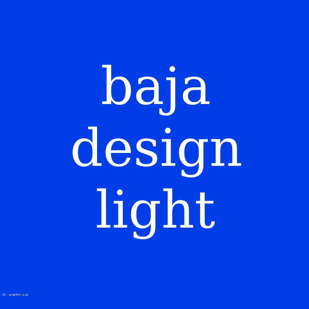 Baja Design Light