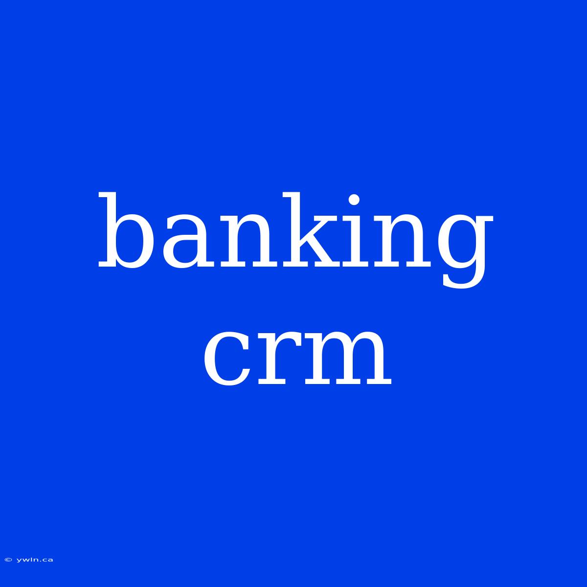 Banking Crm