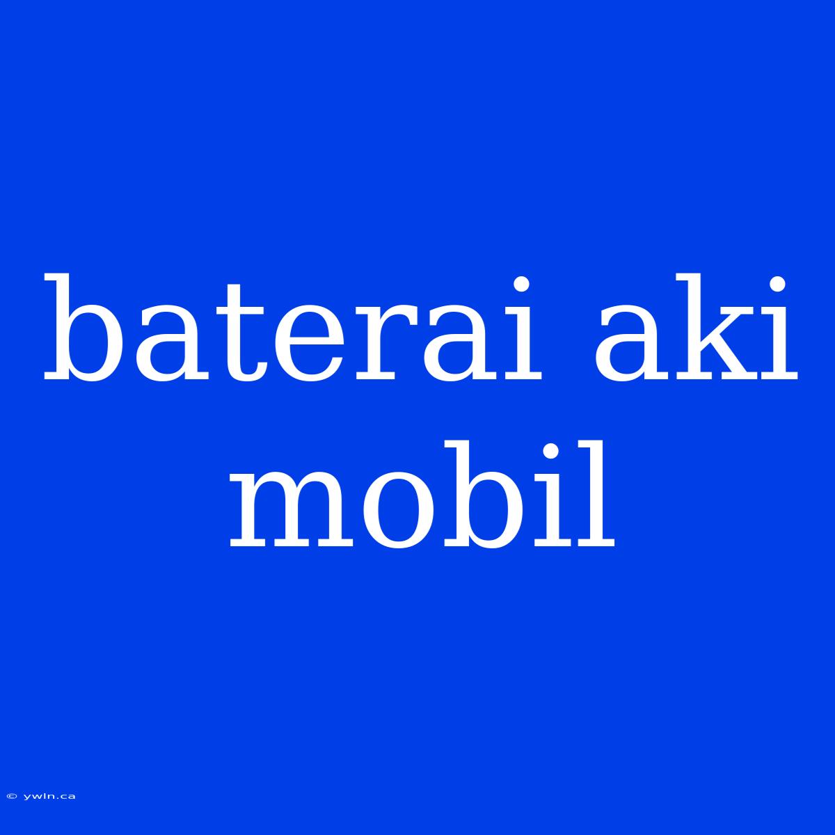 Baterai Aki Mobil