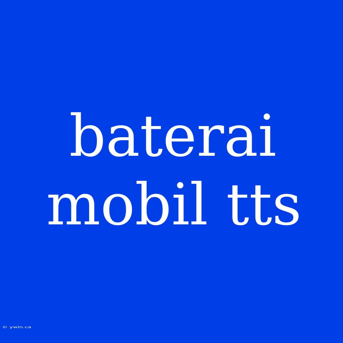 Baterai Mobil Tts