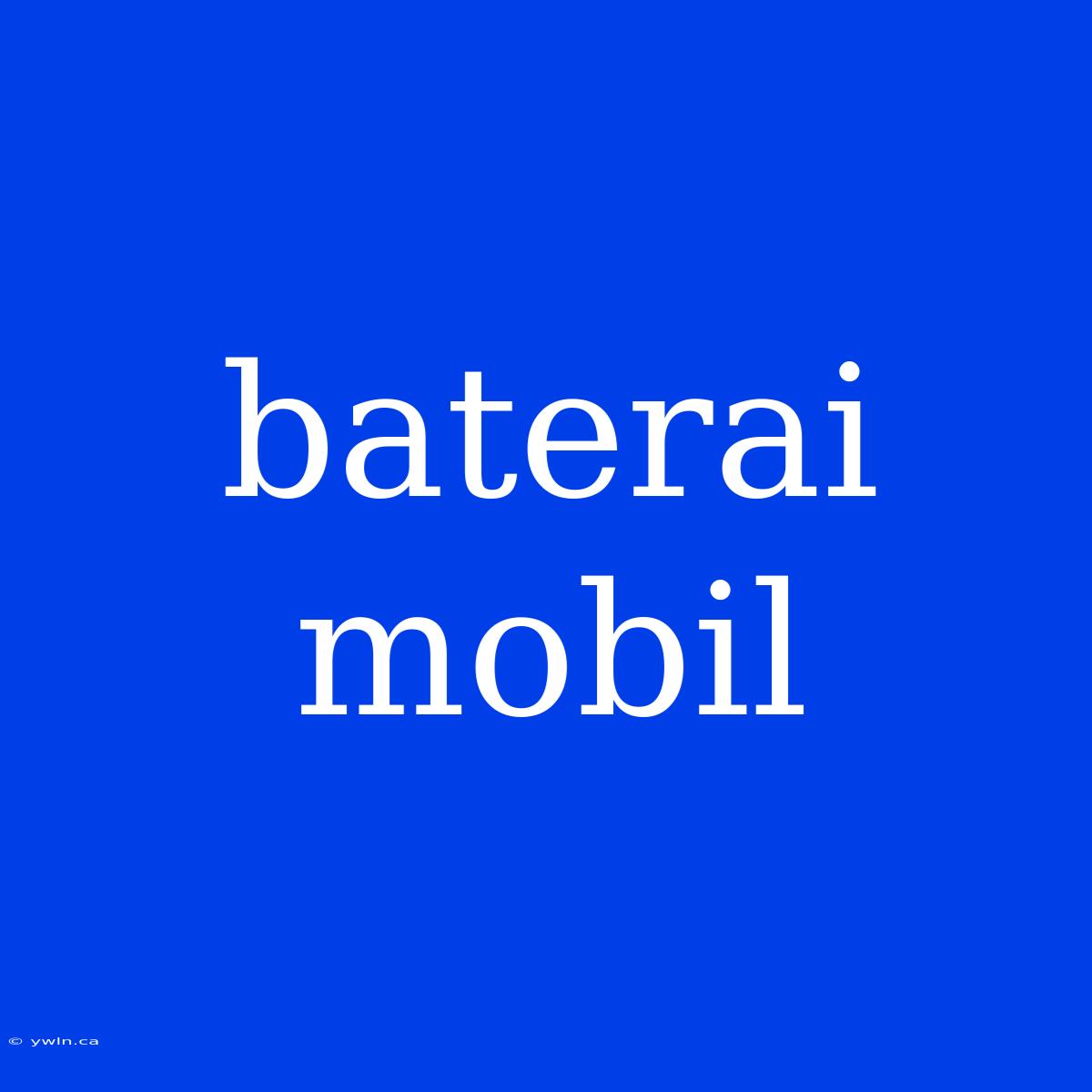 Baterai Mobil