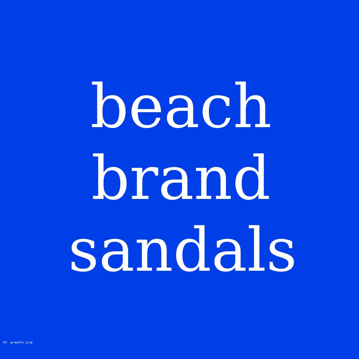 Beach Brand Sandals