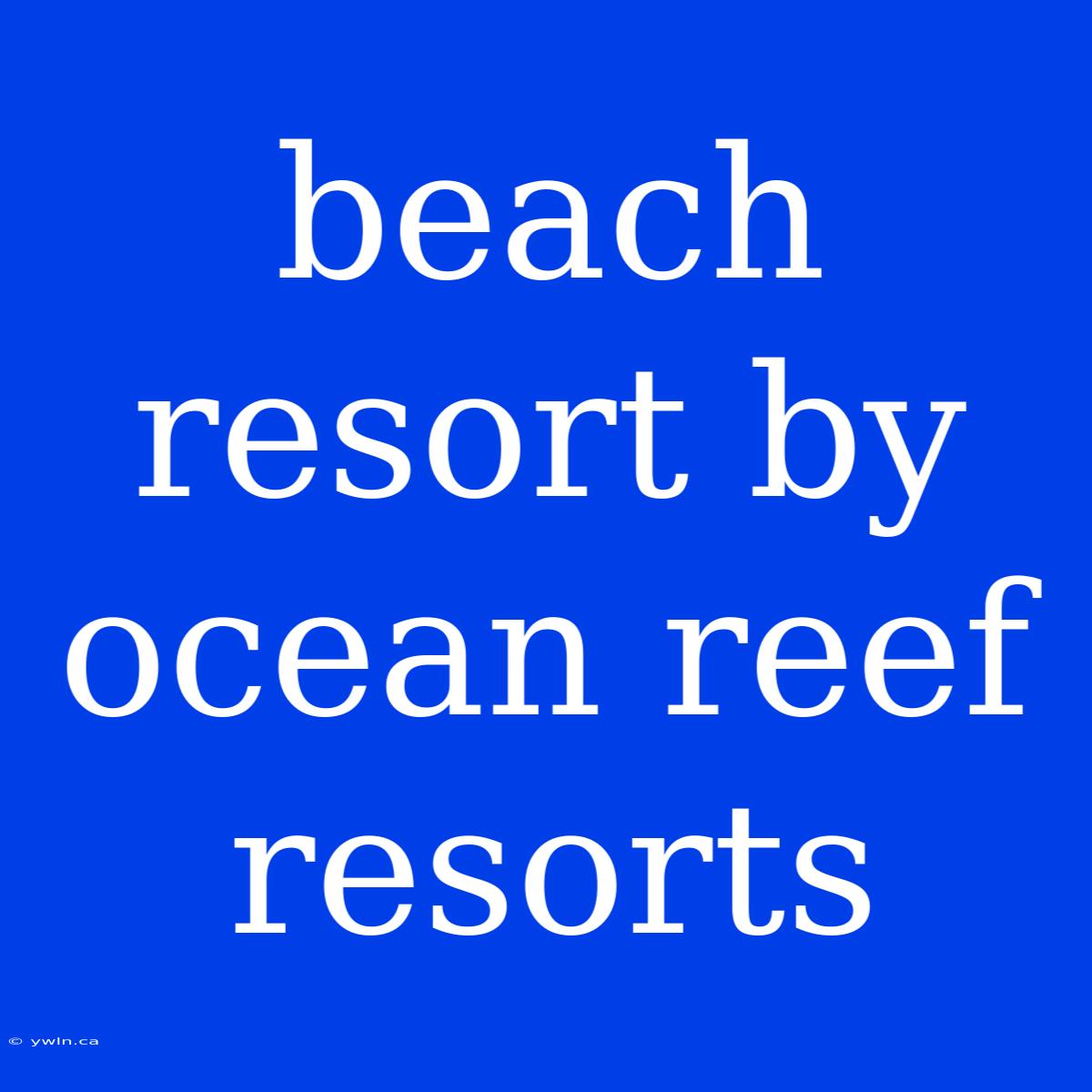 Beach Resort By Ocean Reef Resorts