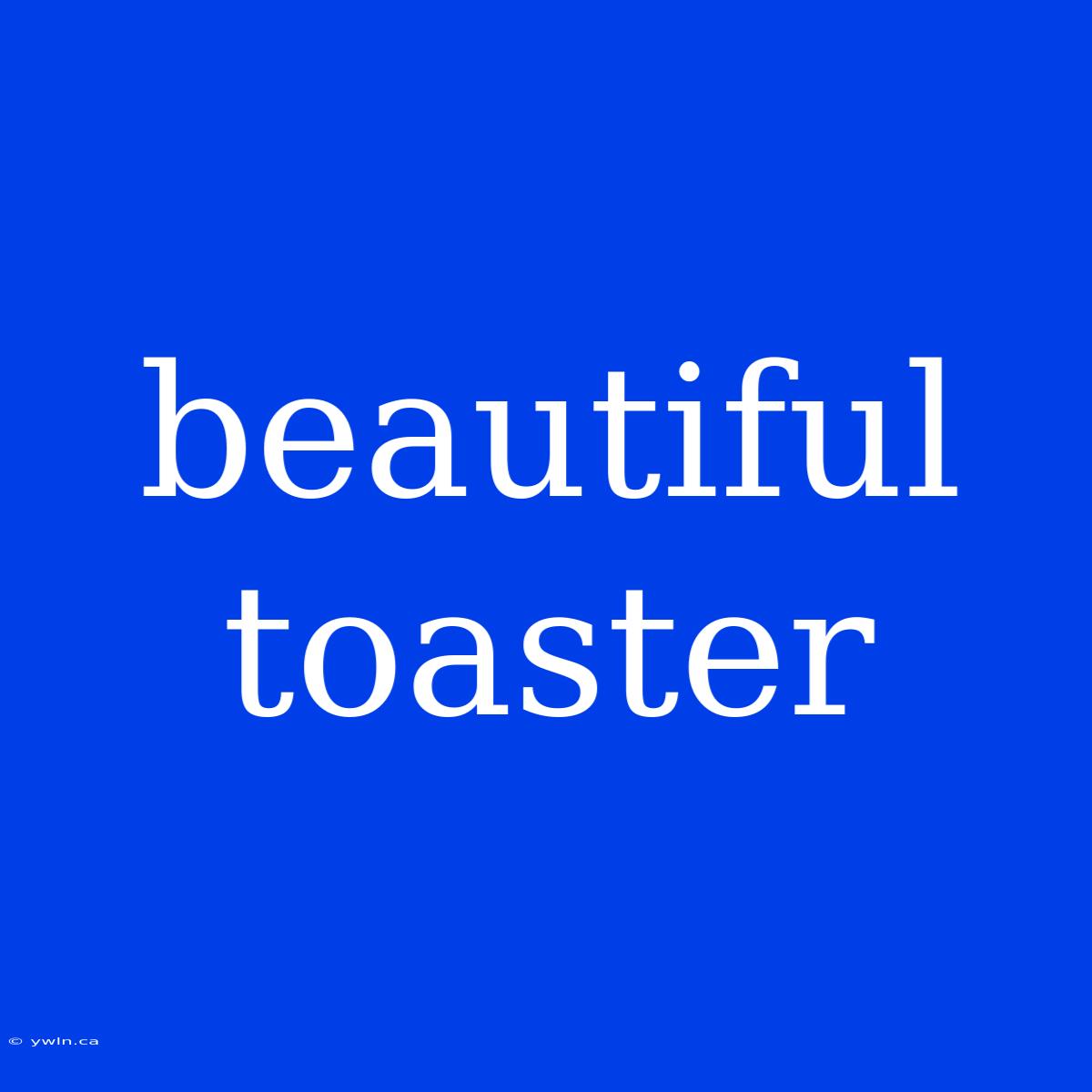 Beautiful Toaster