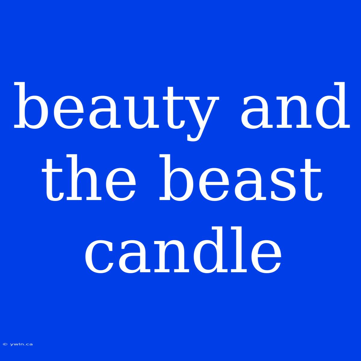 Beauty And The Beast Candle