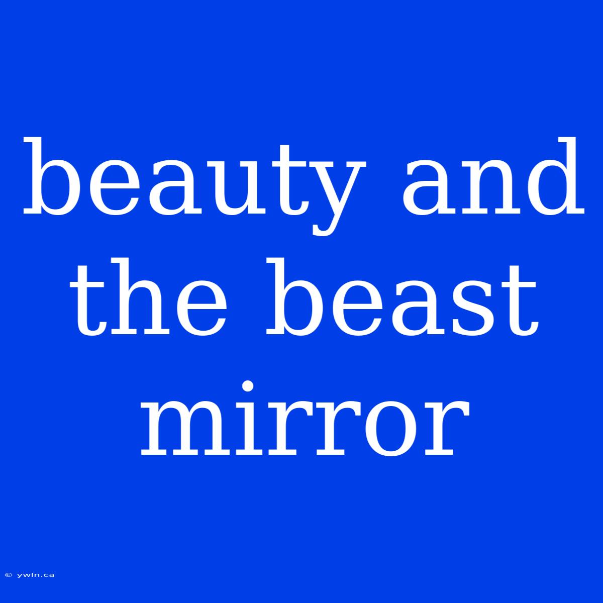 Beauty And The Beast Mirror