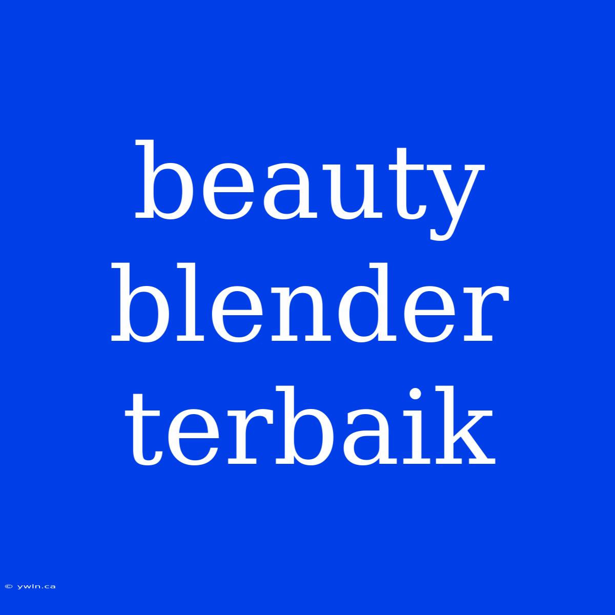 Beauty Blender Terbaik