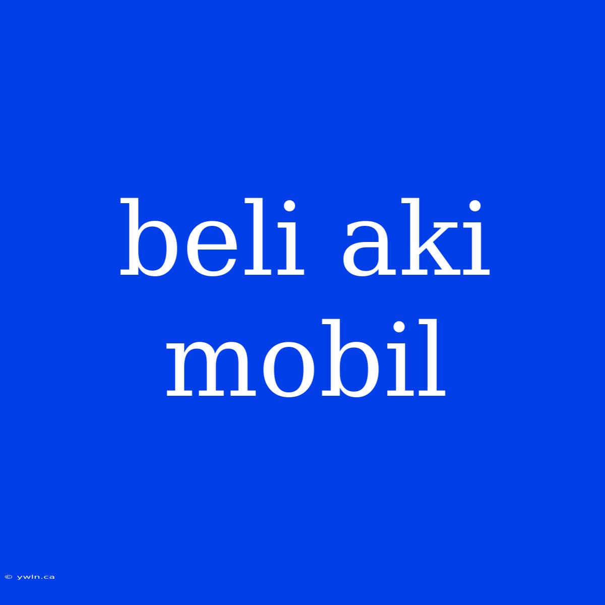 Beli Aki Mobil