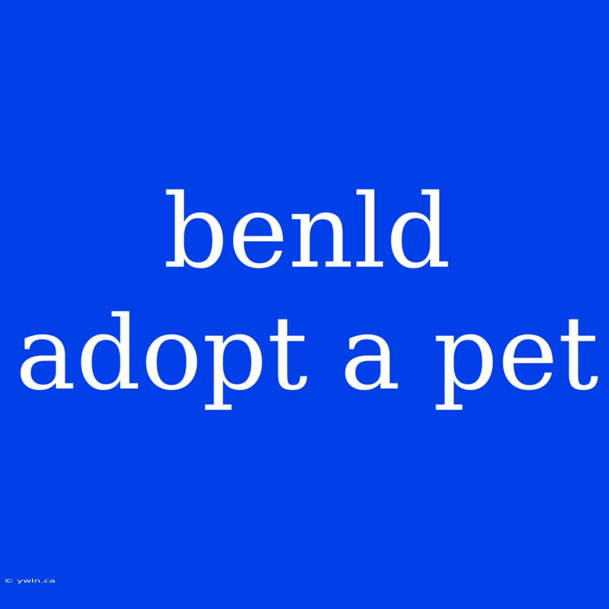 Benld Adopt A Pet