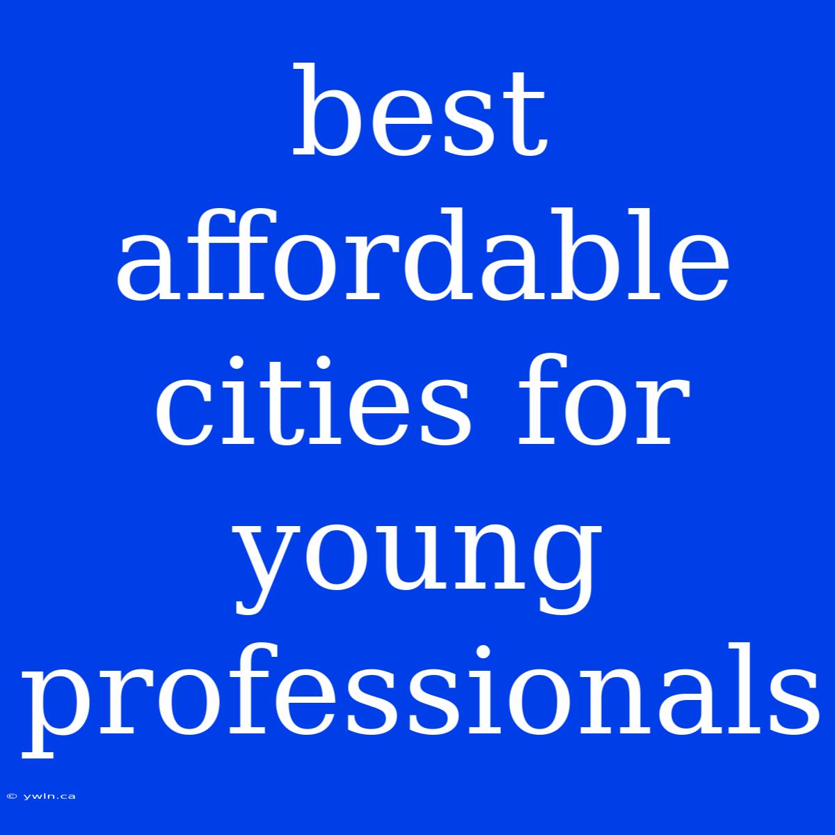 Best Affordable Cities For Young Professionals