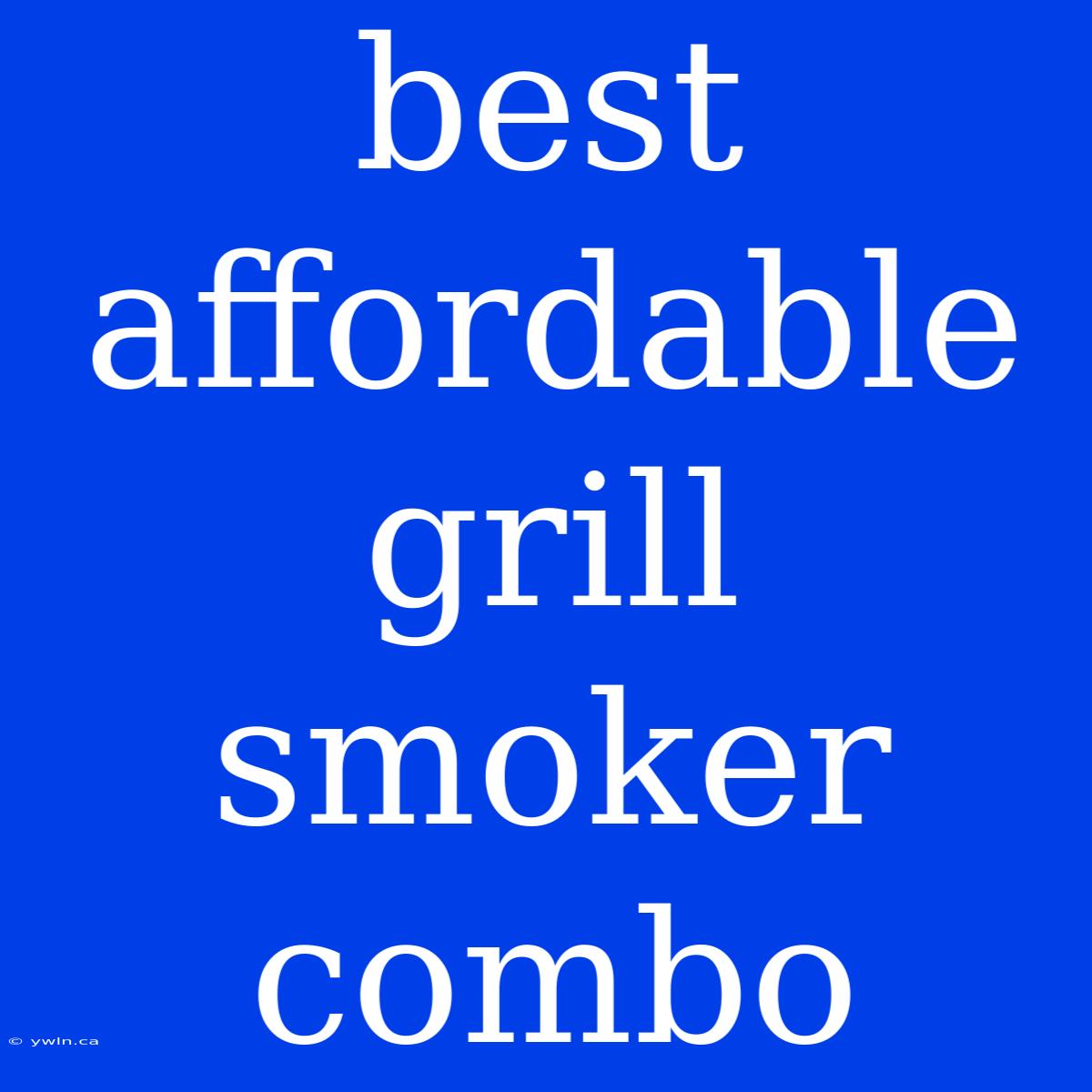 Best Affordable Grill Smoker Combo