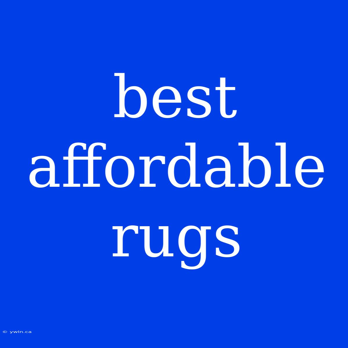 Best Affordable Rugs