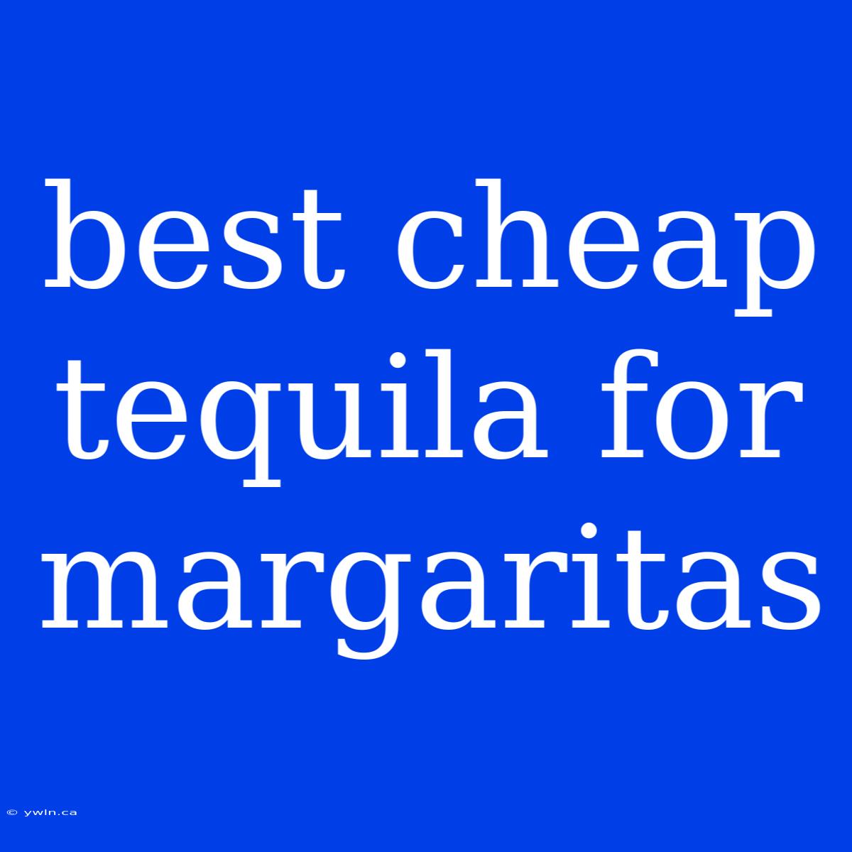 Best Cheap Tequila For Margaritas