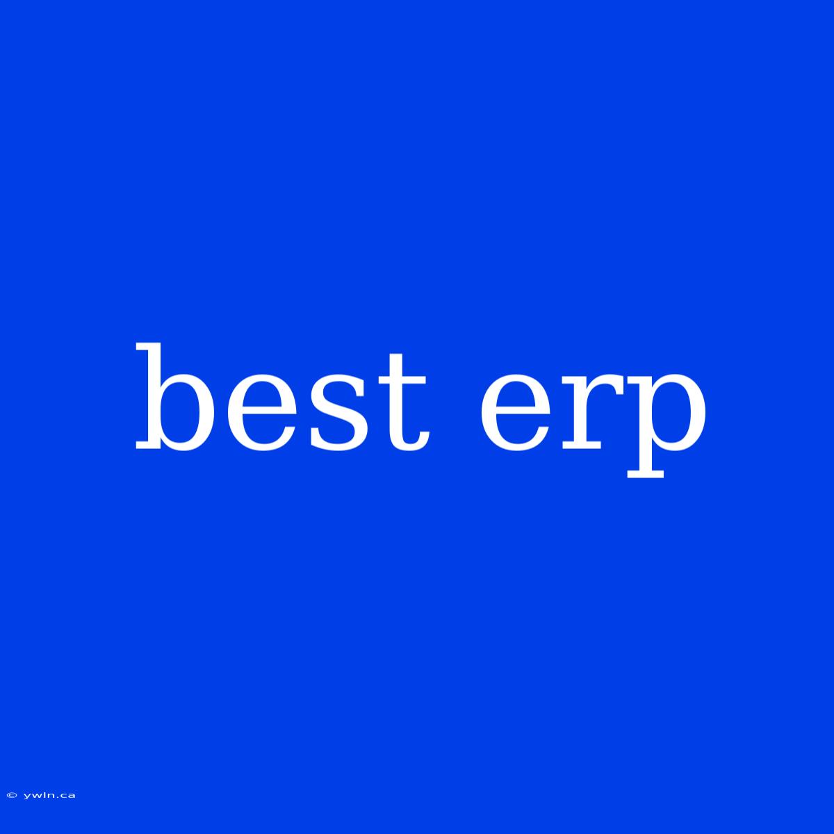 Best Erp