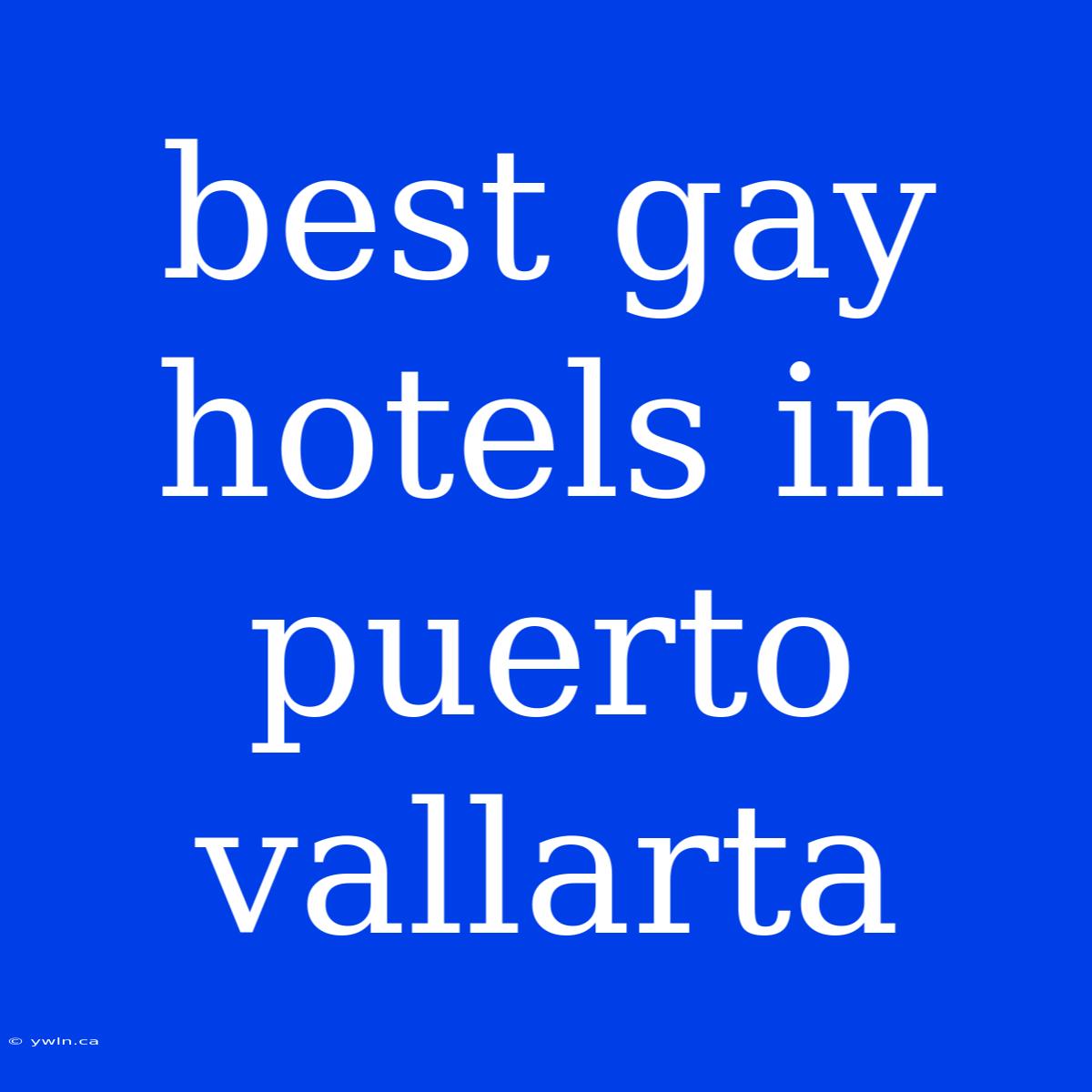 Best Gay Hotels In Puerto Vallarta