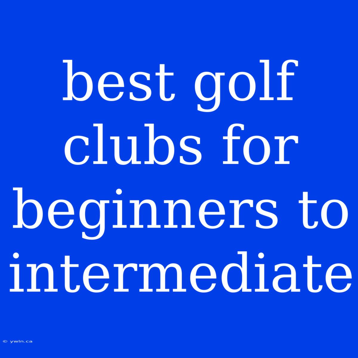 Best Golf Clubs For Beginners To Intermediate