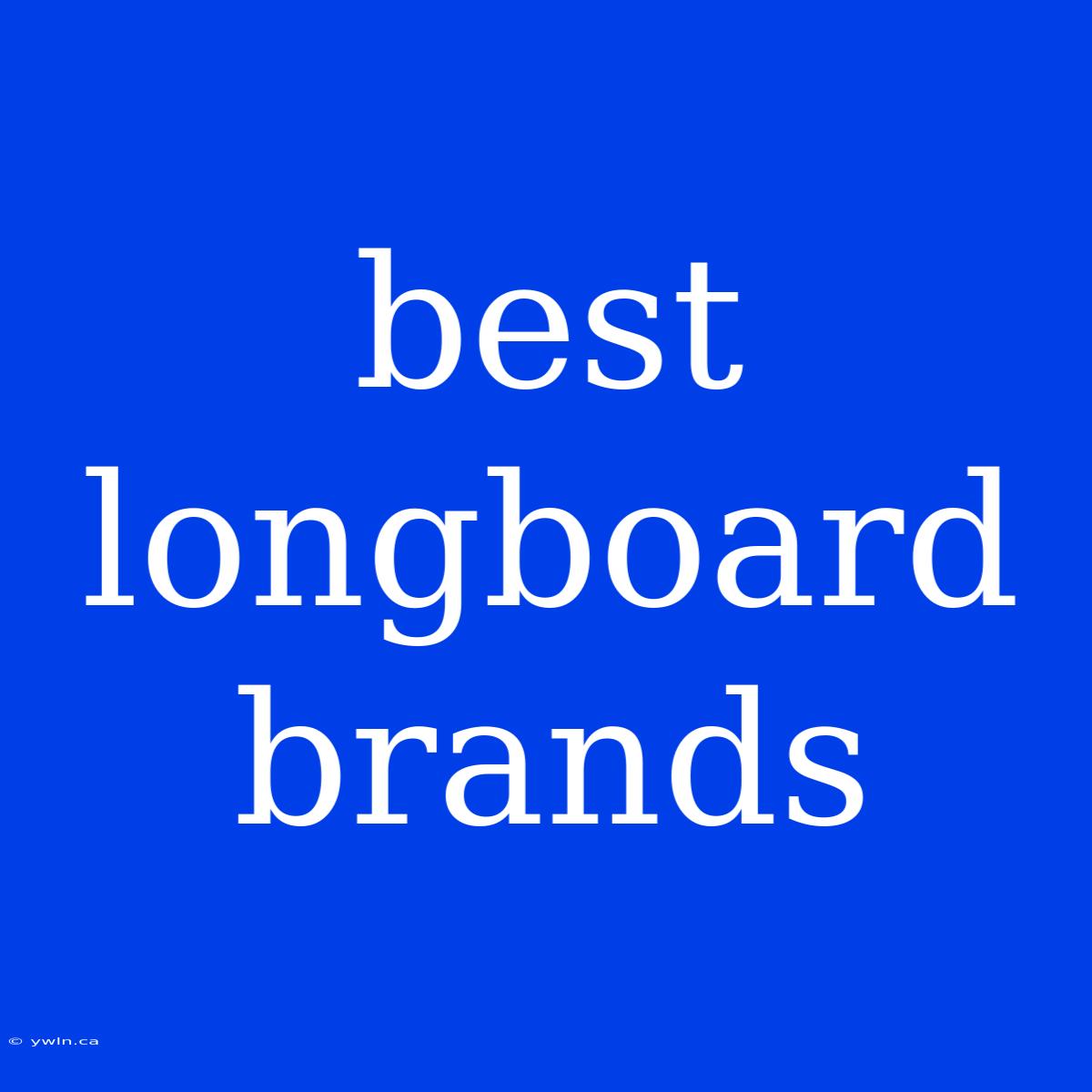 Best Longboard Brands