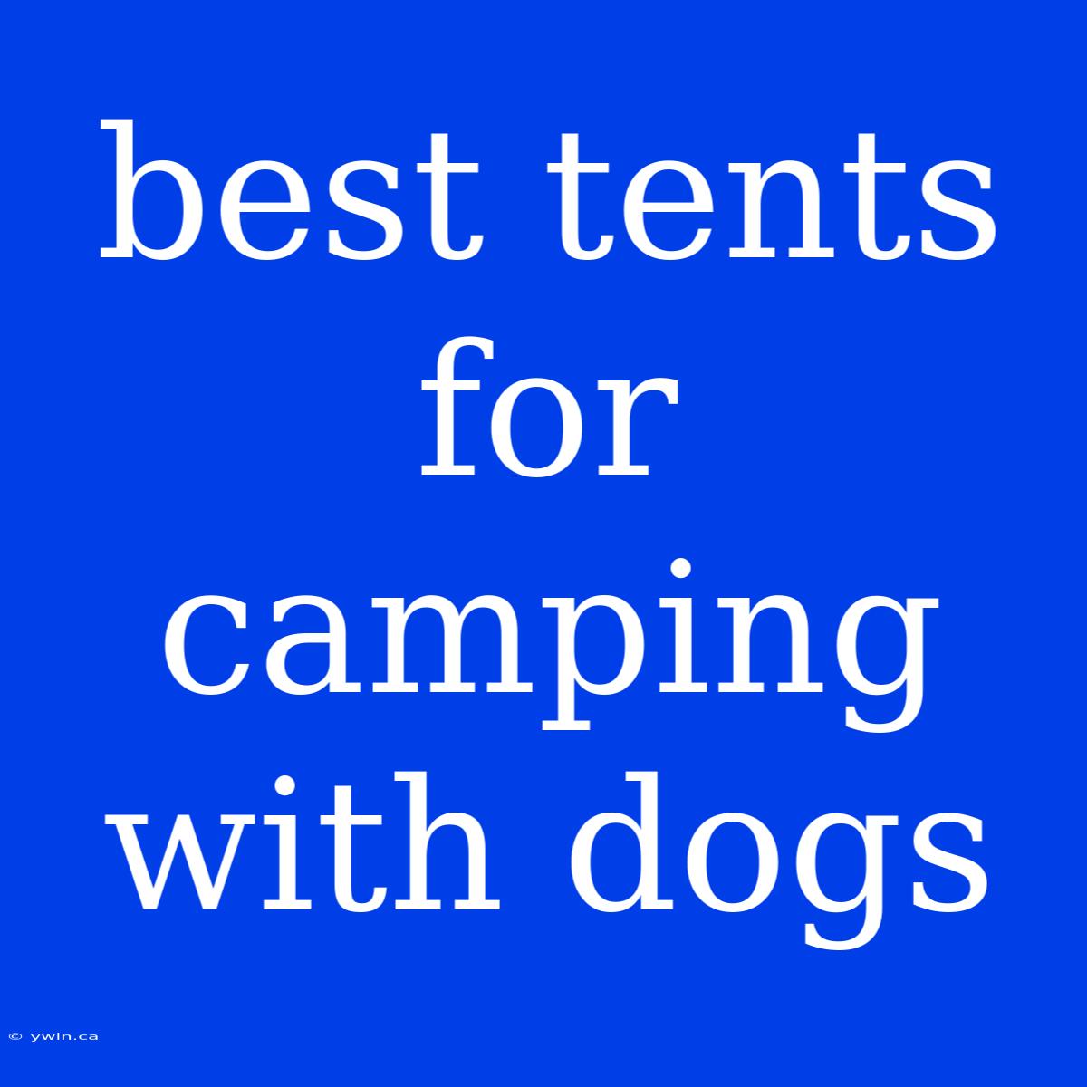 Best Tents For Camping With Dogs