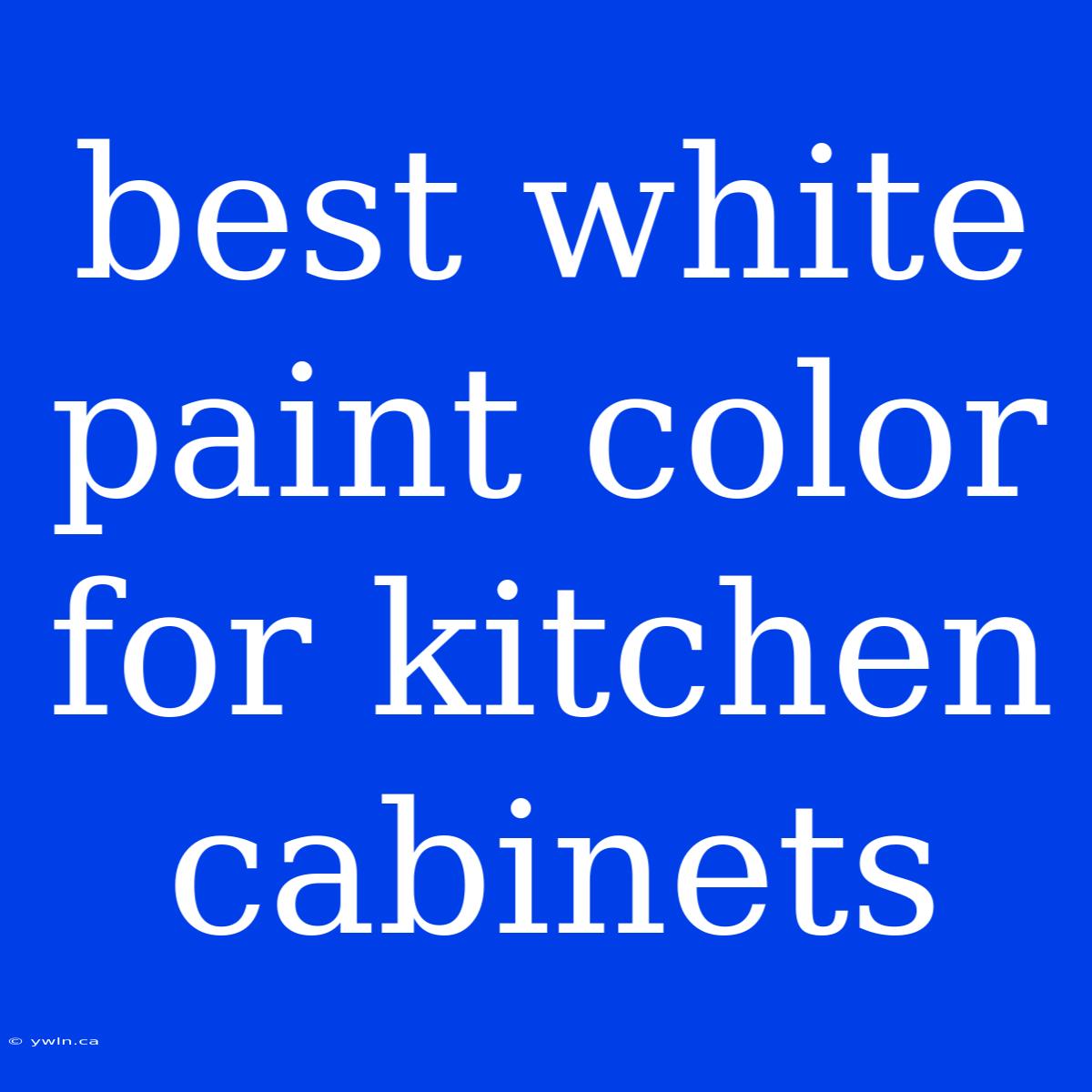 Best White Paint Color For Kitchen Cabinets