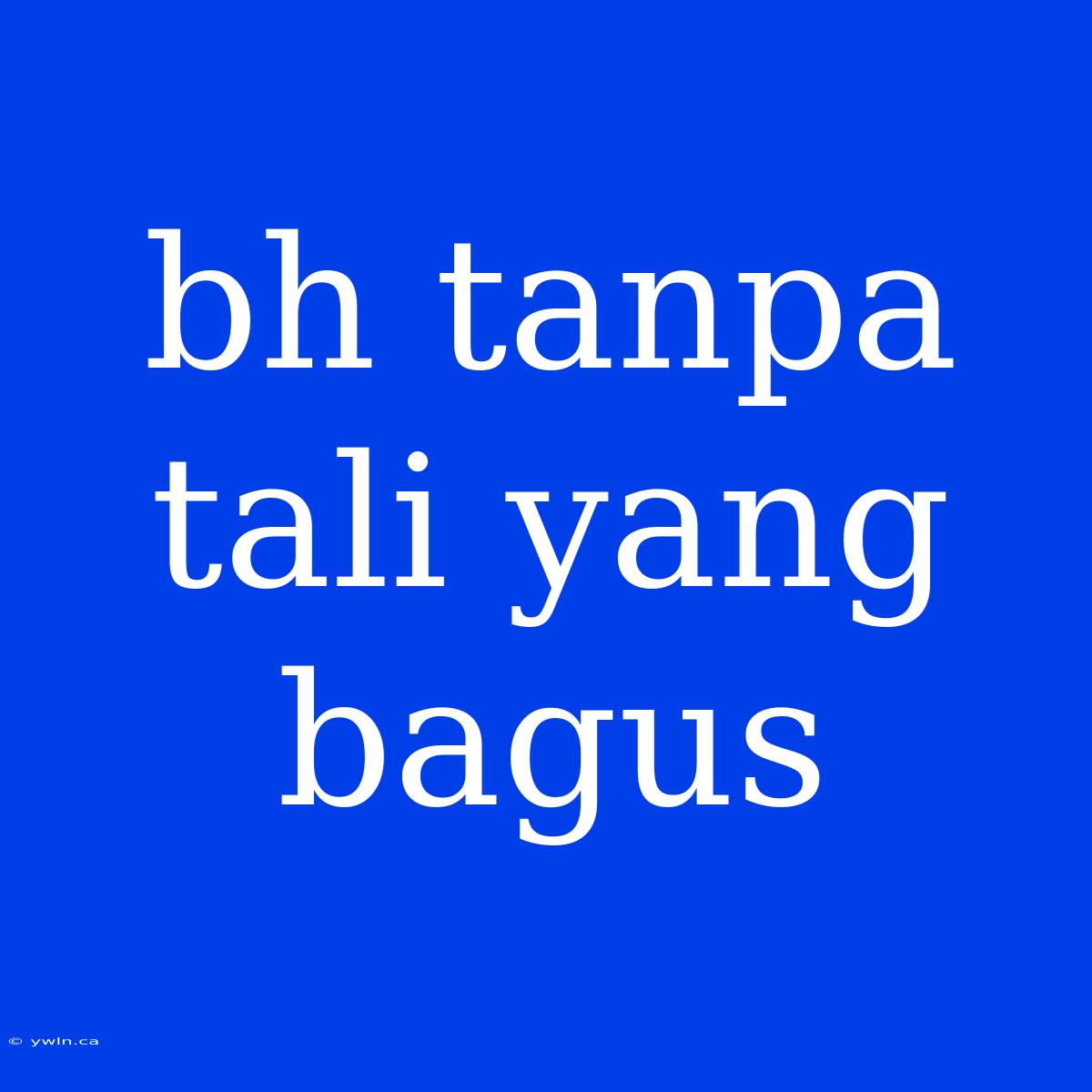 Bh Tanpa Tali Yang Bagus