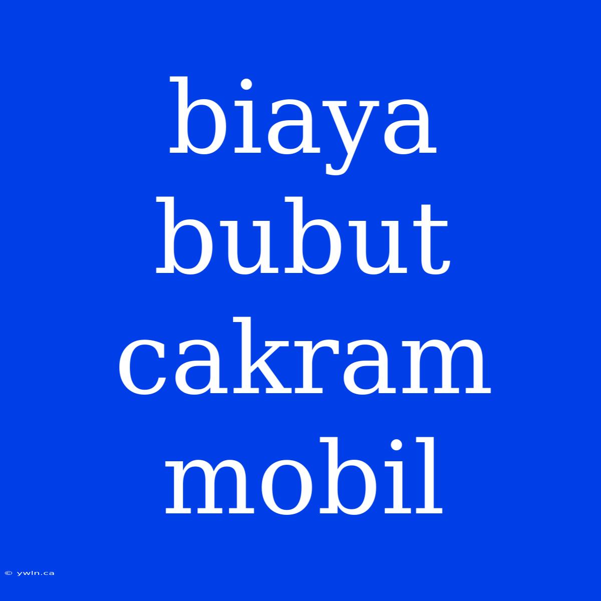 Biaya Bubut Cakram Mobil